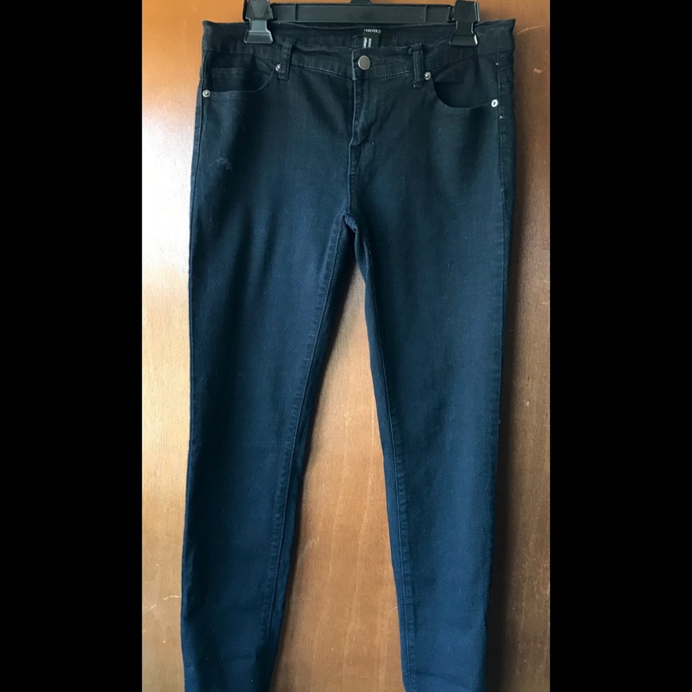 Forever 21 Black Skinny Jeans Sz 29